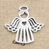 10pcs Charms Heart Snowflake Angel Snow Love 27x28mm Antique Silver Color Pendants DIYCrafts Making Findings Tibetan Jewelry ► Photo 3/4