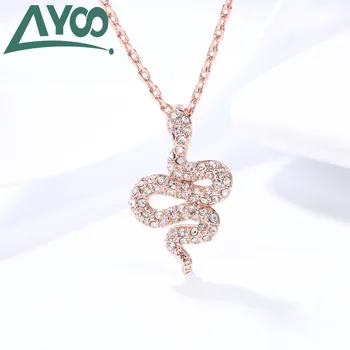 

AYOO High Quality SWA Unique Personality Yellow Snake Black Snake-Mysterious Pendant Christmas Necklace Best Gift for Women
