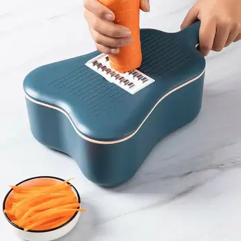 

Multifunctional 4 In 1 Vegetable Cutter With Drain Grater Carrot Basket Creative Accessories Potato Slicer Kitchen Onion Q5M6