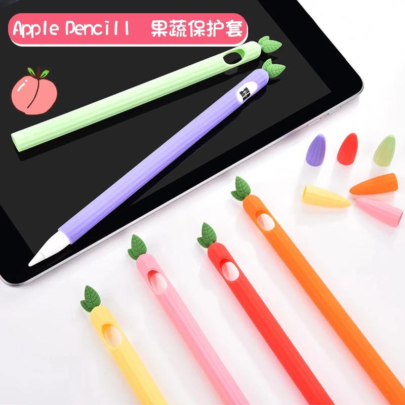

Soft Silicone Sleeve For Apple Pencil 1 Pencil Case Tablet Touch Stylus Pen Cover Cartoon Cute Pencil Pouch