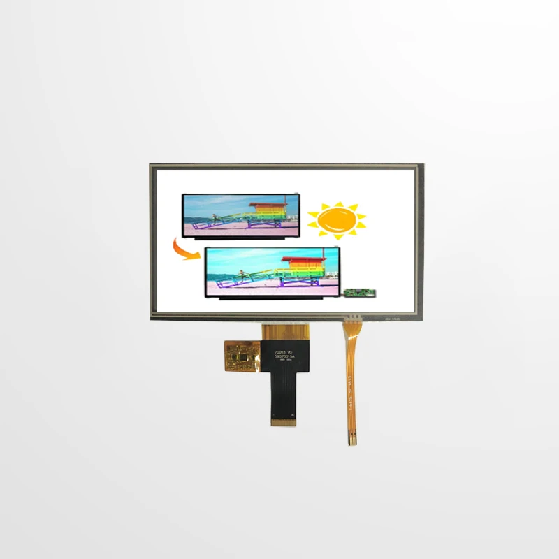 Módulo Alto do Brilho Ips Tft Lcd da Relação de Polegadas 1024x600 Mipi com Painel de Toque Capacitivo Nunca Fim da Fonte Nenhum Moq 7. - Imagem 5