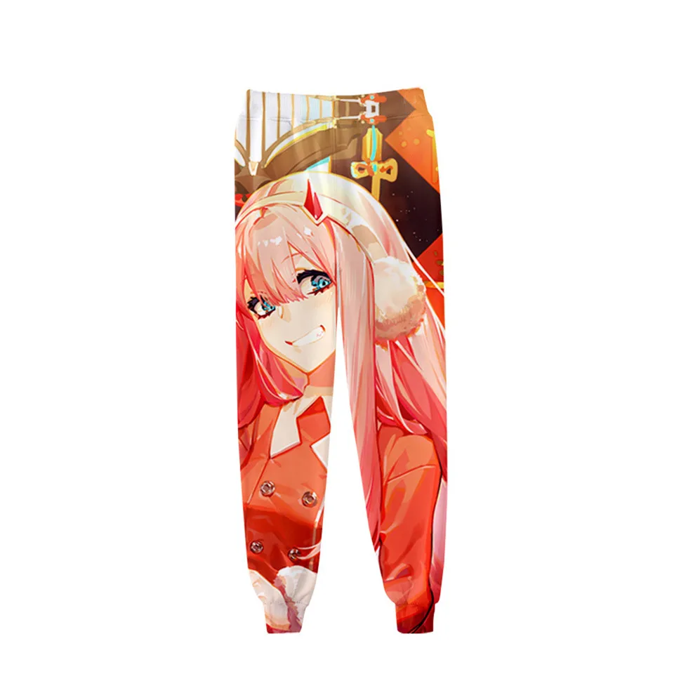 Anime DARLING in the FRANXX 3D Pants Jogging Zero Two Casual Men Women Sweatpants Cosplay clothing Long Sport Trousers women's snow pants