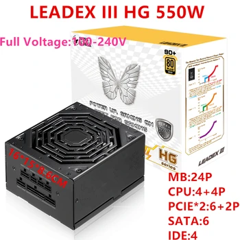 

New PSU For Super Flower Brand 80plus Gold Full Modular 2070 RX5700 Game Mute Power Supply 550W Power Supply LEADEX III HG 550W