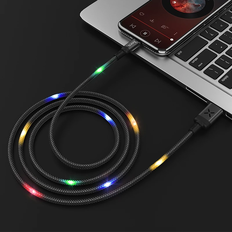 HOCO U63 28 шт./лот 1,2 м Прочный USB кабель для iPhone кабель Micro кабель для samsung USB кабель провод зарядного устройства