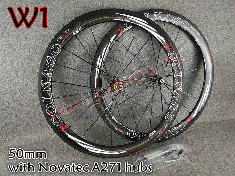 Clearance White Colnago CONCEPT carbon road frames+Handlebar+Saddle+Water bottle cages Holders 50mm carbon wheels with Novatec A271 hubs 5