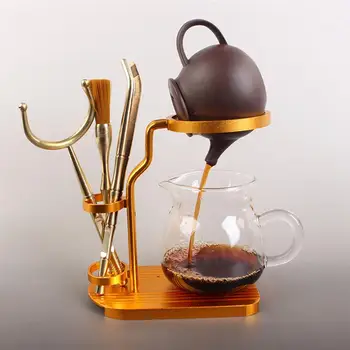 

Alloy Tea Strainer Stand Rack Tea Filter Bracket Manual Pour Over Drip Coffee Tea Strainer Shelf Teaware