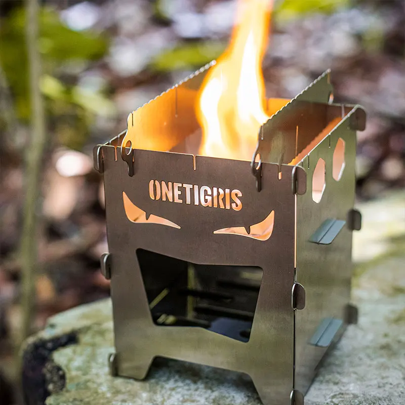 OneTigris Wood Burning Stove ROCUBOID Splicing Firewood Stove EVIL EYES  Version Portable Camping Furnace Picnic Survival Cooking - AliExpress