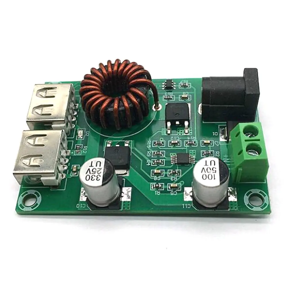 XH-M224 двойной USB выход понижающий модуль поддержка мобильного телефона Быстрая зарядка DC9~ 36 В повышающий и понижающий преобразователь напряжения