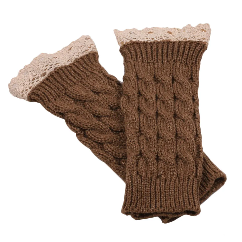 Зимние женские перчатки без пальцев, вязаные теплые перчатки с бахромой, повседневные однотонные уличные перчатки для вождения Guantes Invierno Mujer