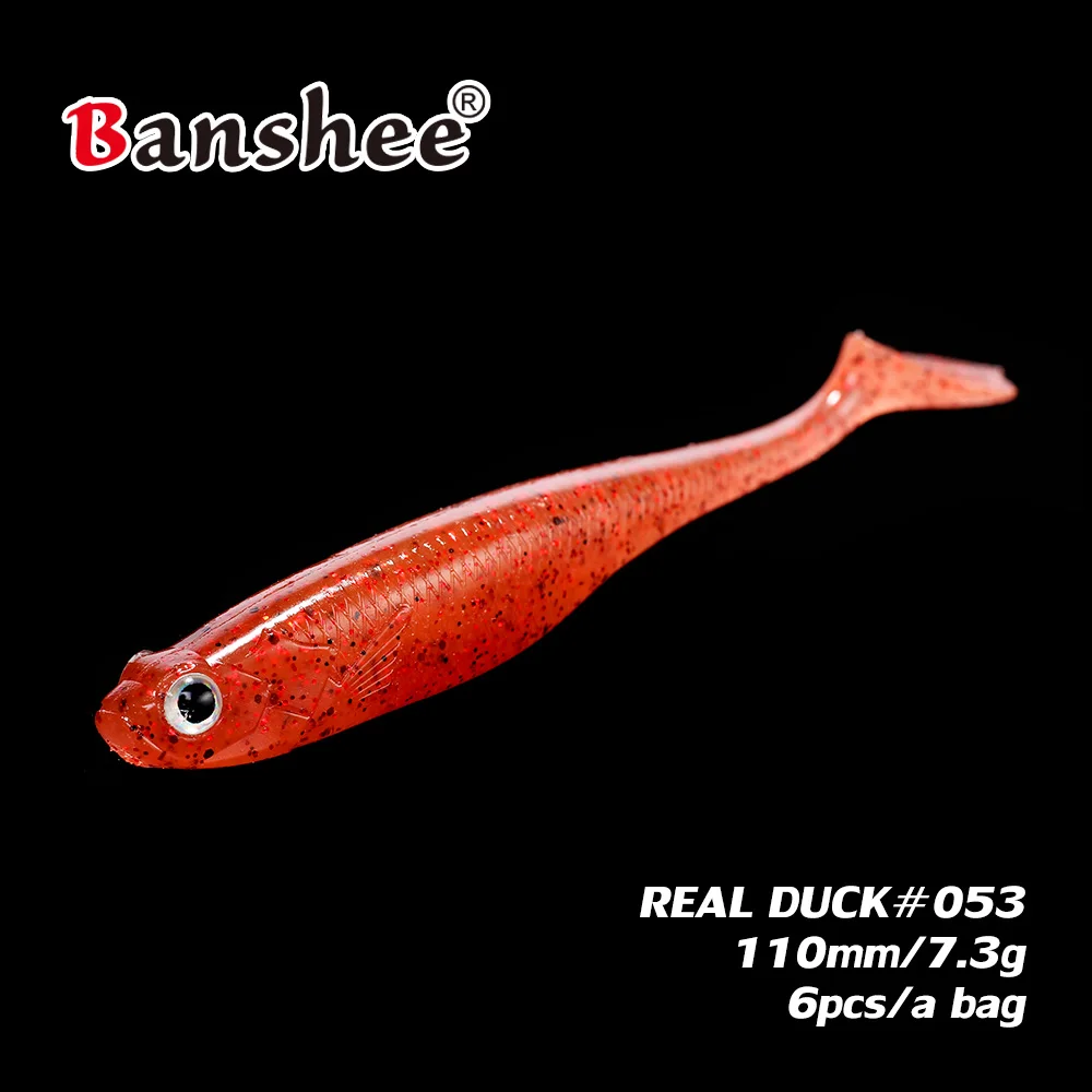 

Soft Swimbait 7.3g/ 110mm 6pcs/lot REAL DUCK lifelike Worm bass Artificial Jerkbait bait Jig fishing lure for Alabama rig