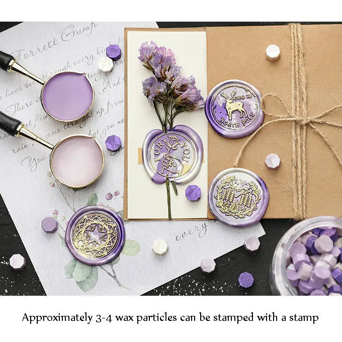 100Pcs Vintage Octagonal Wax Seal Stamps Scrapbooking Metal Wax  Beads Craft Supplies Decoration Birthday Wedding Envelope Stamp Scrapbooking & Stamps luxury Scrapbooking & Stamps