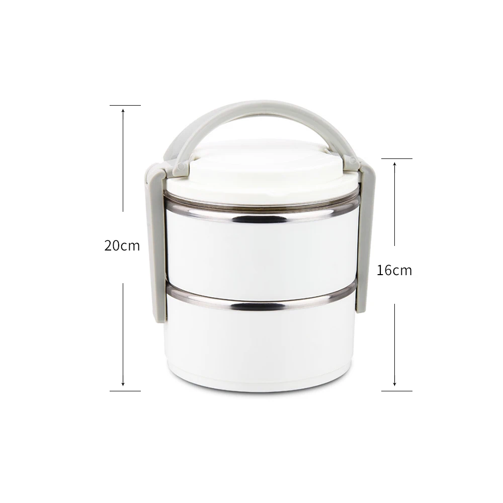 

Hot 1400ml 2-Layer Stainless Steel Japanese Bento Box Gradient Color Thermal For Food With Containers Lunch Boxs For Kids Picnic