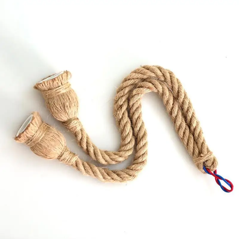 Винтажный пеньковый Трос Электрический провод шнур для DIY E27 Лампа Эдисона подвесной светильник Плетеный Ретро подвесной светильник лампа провод пеньковая веревка