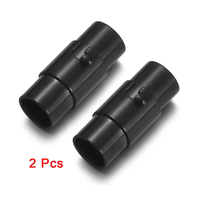 2-4pcs Stainless Steel Magnetic Clasps Hole 3mm 5mm 6mm 8mm Leather Cord Lace Safe Lock Clasp Magnet DIY Bracelet Jewelry Making 2pcs Black