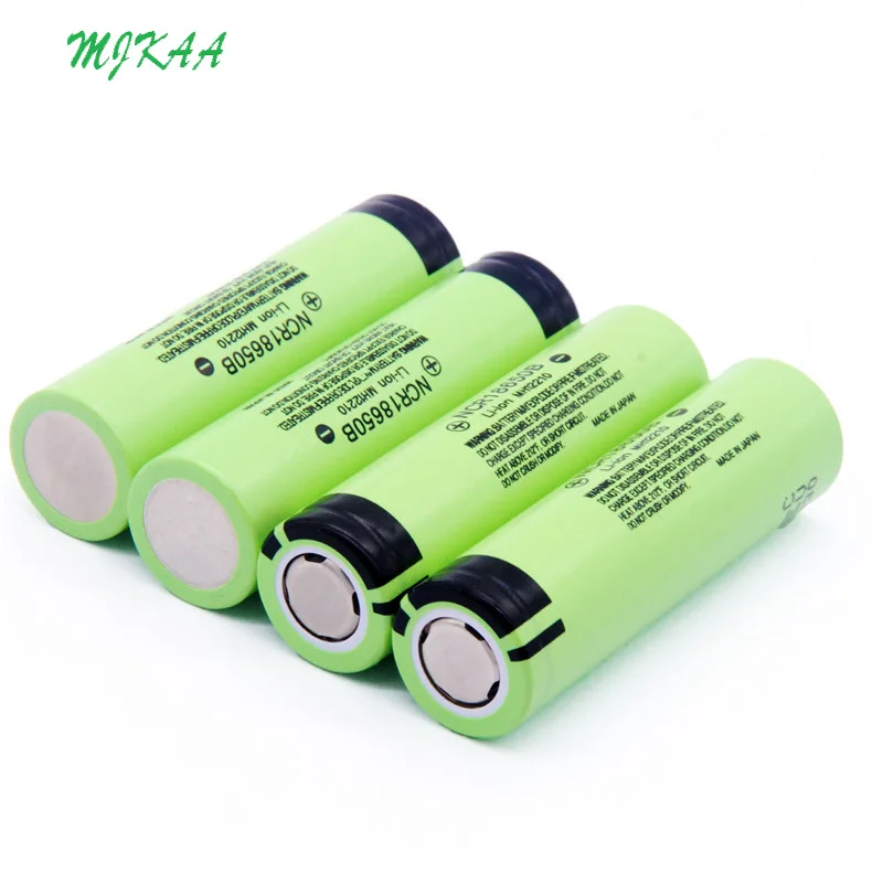 MJKAA 2-6 шт 3,7 V NCR 18650 3400mAh литий-ионная аккумуляторная батарея NCR18650B для фонарика - Цвет: 4pcs