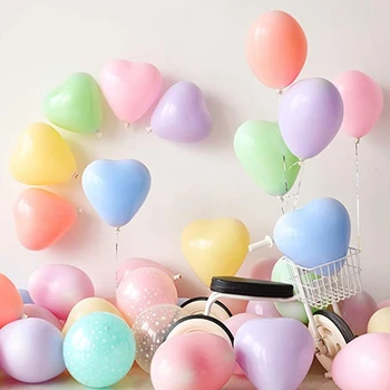 

Heart Balloons Mixed Kit,Latex Balloons 50 Pack Build Balloon Arch Decoration for Party or Celebrate with Party Supplies