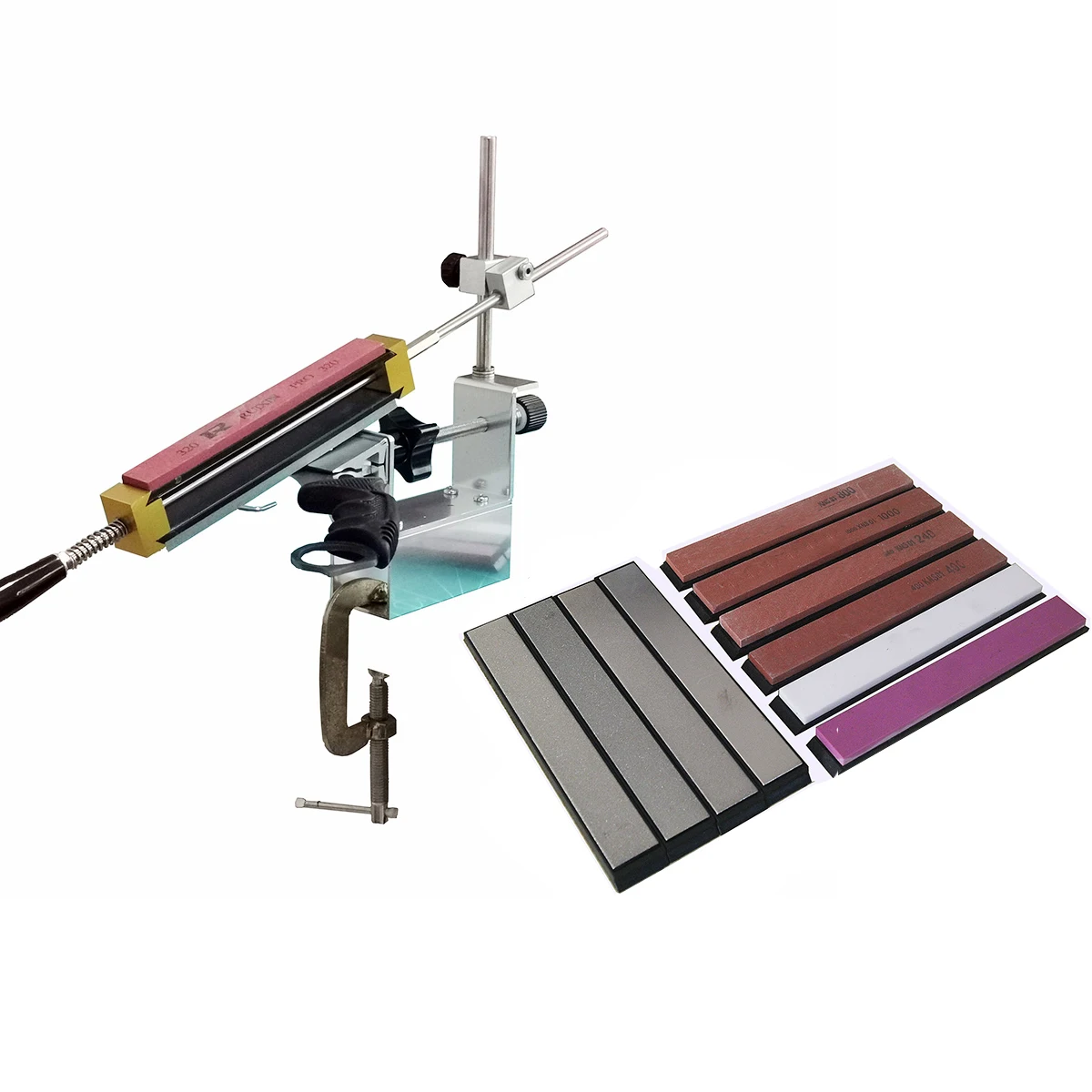 Double whetstone clamp KME Knife Sharpener Portable 360 Degree Rotation Knife Grinder system 6