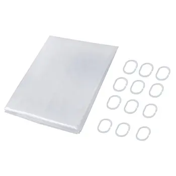 

PEVA 3D Translucence Waterproof Thicken Plaid Resists Mold Bathing Shower Bathroom Curtain 180x180cm With Plastic Hooks