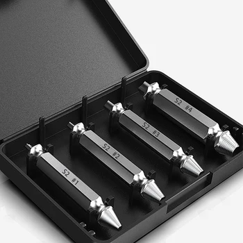 

4PCS/Set Double Side Damaged Screw Extractor Drill Bits Out Remover Bolt Stud Tool Screw Drill S2 Alloy Steel