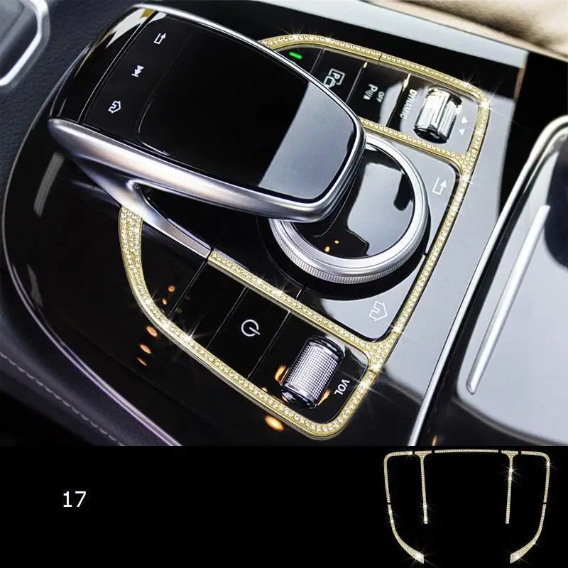 Автомобильная Модифицированная хромированная Автомобильная панель управления, аксессуары для стайлинга автомобиля, украшение 16 17 18 для Mercedes Benz E Class - Название цвета: MODEL F