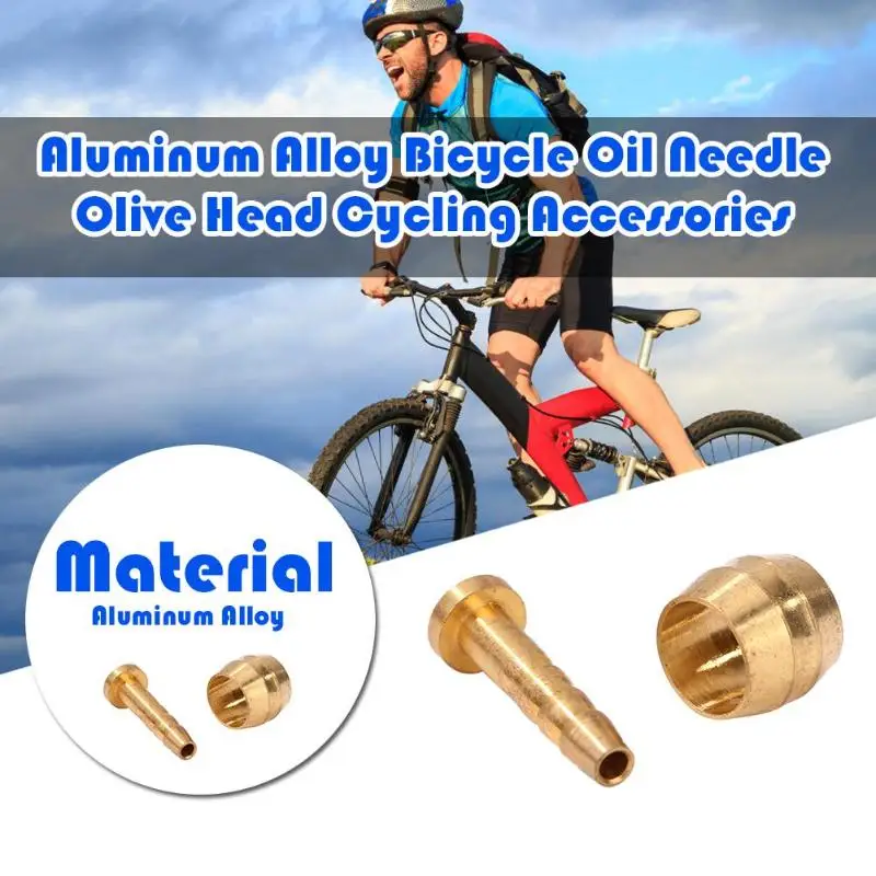 1 Pair Aluminum Alloy Mountain Bike Oil Needle Olive Head Cycling Accessory 2 Colors Cycling Brake Tubing Olive Head Oil Needle