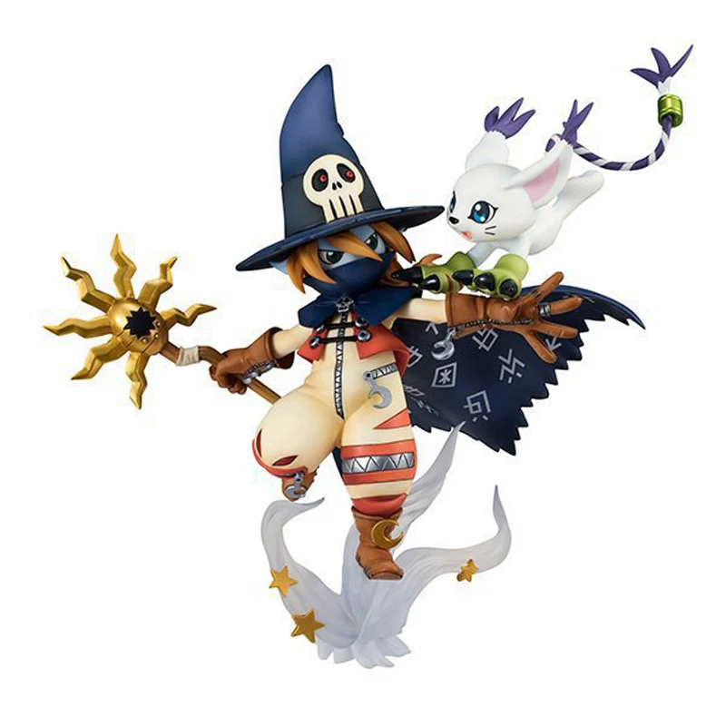 Мультяшная фигурка из ПВХ модель игрушек 22 см Angemon wisarmon цельная аниме фигурки