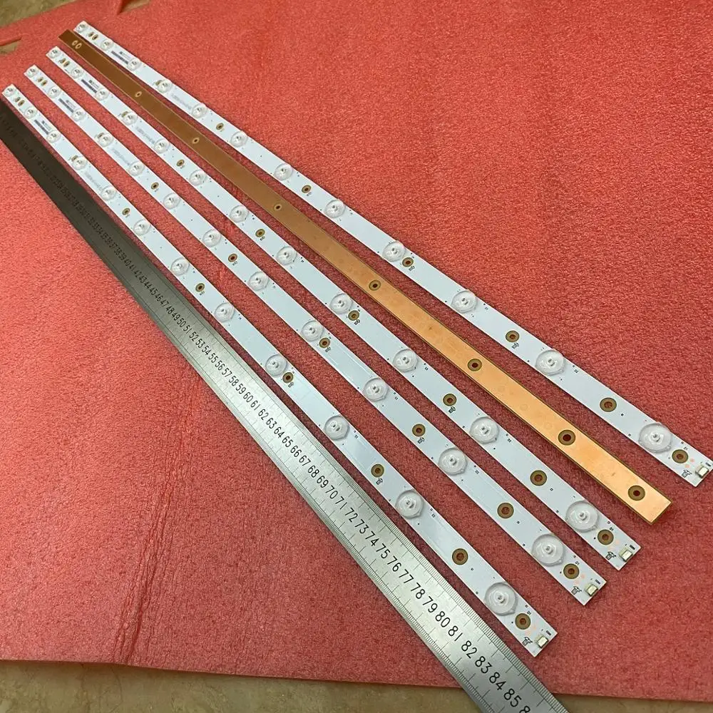5pcs tira retroiluminacao led para 43put6101 43pus6551 04