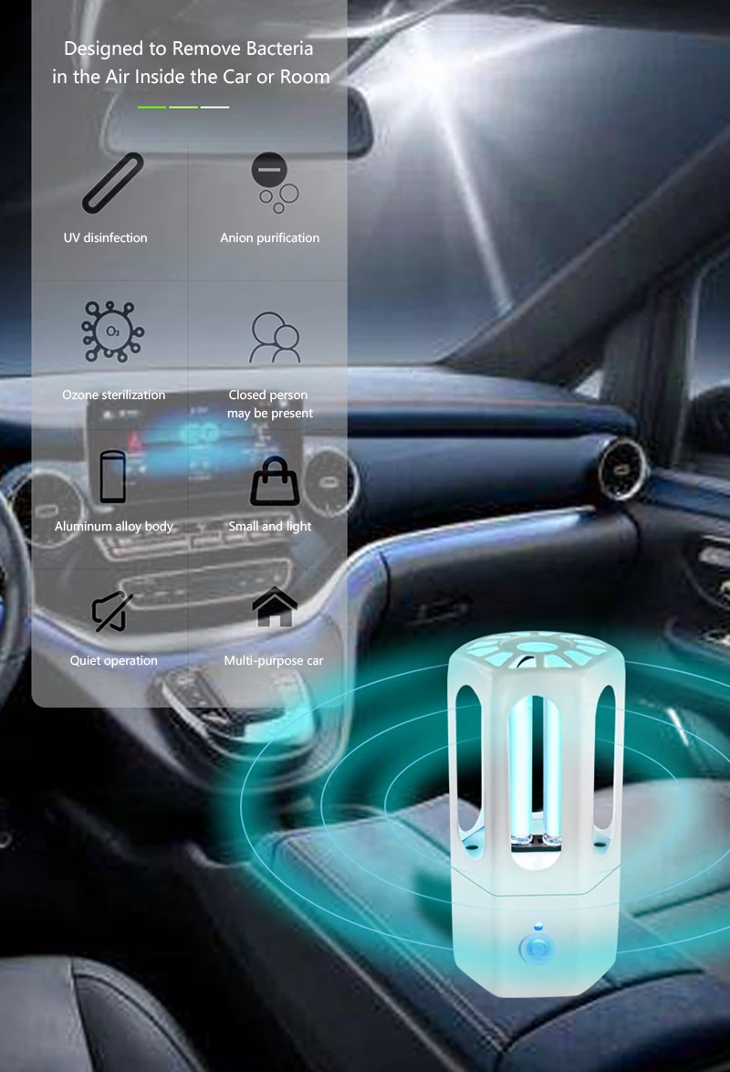 5V USB Перезаряжаемые автомобиля Бытовая стерилизация лампа Портативный