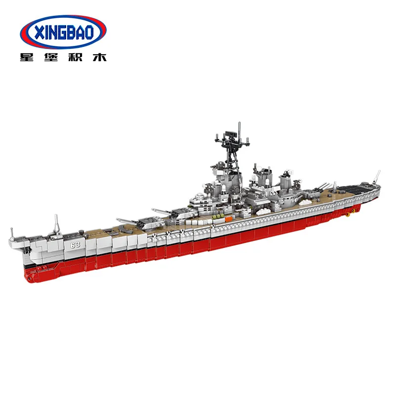 

XINGBAO Building Blocks 06030 Battleship Missouri Children'S Educational Assembled Small Particles Building Blocks Toy Military