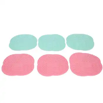 

Lipstick Lipstick Makeup Silicone Makeup Brush Cleaner Pad Makeup Brush Scrubber Board (Pink+Mint Green) Lip Makeup Matte