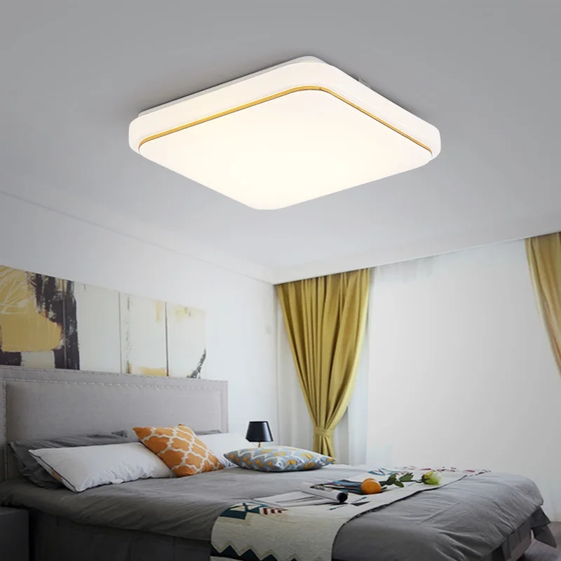 Светодиодный потолочный светильник квадратной формы, современный китайский стиль, простая гостиная, балкон, кухня, лампа для спальни, квадратные лампы, освещение
