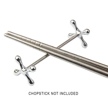 

Home Decoration Dinner Silver Mini Kitchenware Gift Plum Blossom Style Solid Chopsticks Holder Zinc Alloy Restaurant Tableware