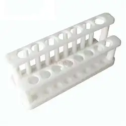 Estante de tubos de ensayo de plástico, doble fila, 15 agujeros, con columna extraíble, 15mm, 20mm, equipo de experimentos químicos