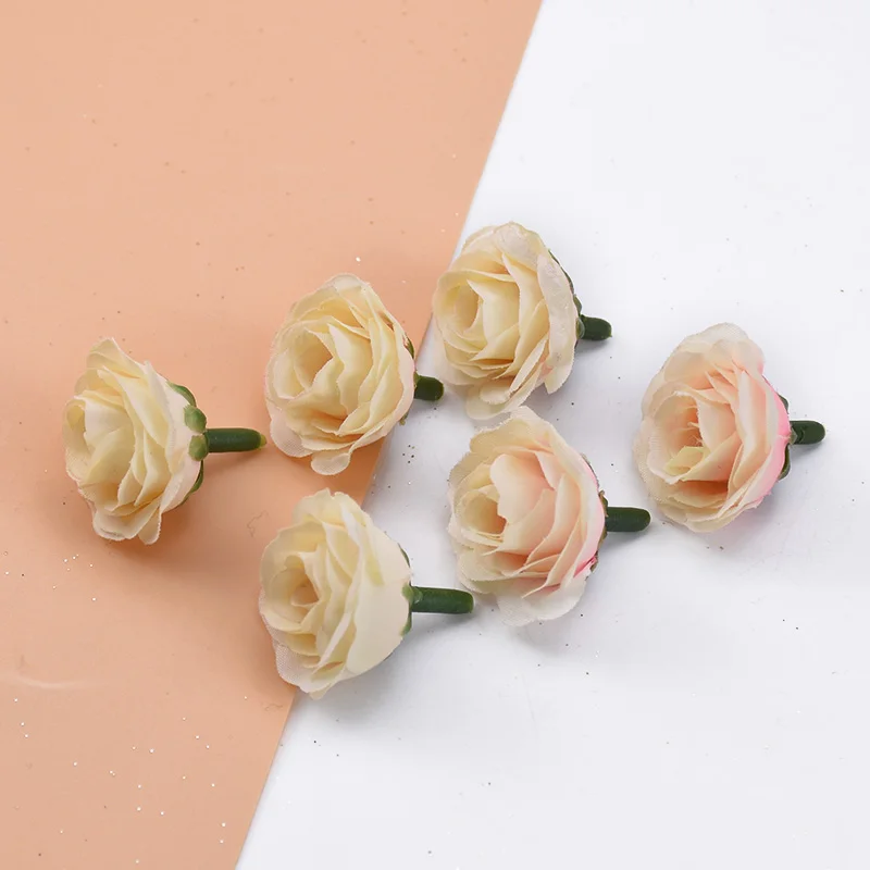 9 20 шт. мини 3 см головка розы diy подарки коробка для конфет рождественские украшения для дома Свадебные аксессуары Искусственные цветы дешево - Цвет: 9