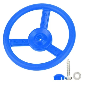 

Blue Plastic Steering Wheel Children's Game Small Steering Wheel Perfect for Kids Children Climbing Frame Tree House Play House