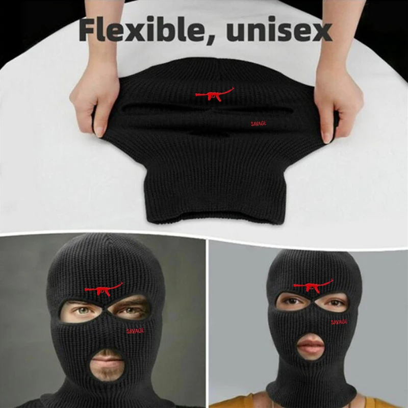 Fahison Neon Balaclava Three-hole Ski Mask AK47 Tactical Mask Full Face Mask Winter Hat Party Mask Limited Embroidery Gifts 2022 new era skully beanie