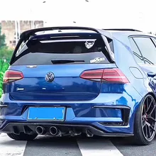 Для GOLF MK7 7,5 спойлер на крыше Sunshield спойлер задний спойлер крыло надрезаемая подкладка, abs углеродного волокна вид