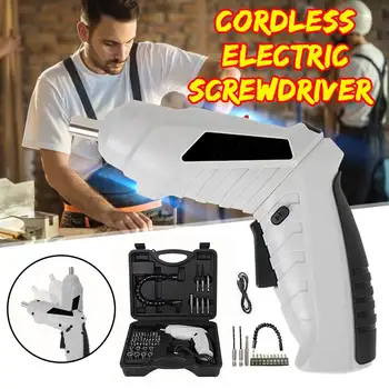 

Cordless Electric Screwdriver Multifunction USB Rechargeable Drill Driver With LED Work Light Stadnard/Reverse Two Grip Mode