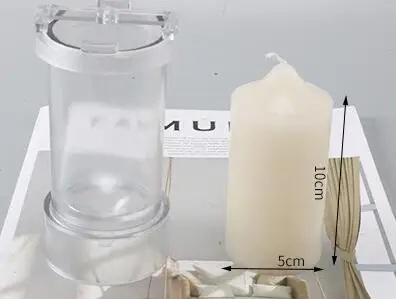 2candle mold 5x10 Ручной работы диаметр 5 см DIY свеча форма pc материал steeple верхний подсвечник цилиндрическая diy свеча формы diy lz20 - Цвет: 2candle mold 5x10