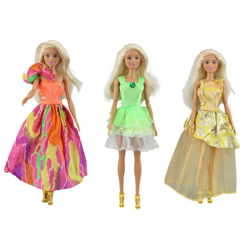 3 шт. в 1, новое платье, Одежда для куклы-Барби, аксессуары для куклы.(обувь в комплект не входит