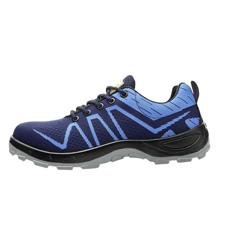 

All Season Men Women Safety Work Shoes Blue Anti-Smashing Steel Toe Cap Boots Construction Security Work Sneakers Footwears