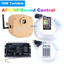 Волоконно-оптический светильник с эффектом метеора RGBW двигатель Smartp APP RF контроль светодиодный волоконно-оптический 450 шт. 3 м с эффектом метеора