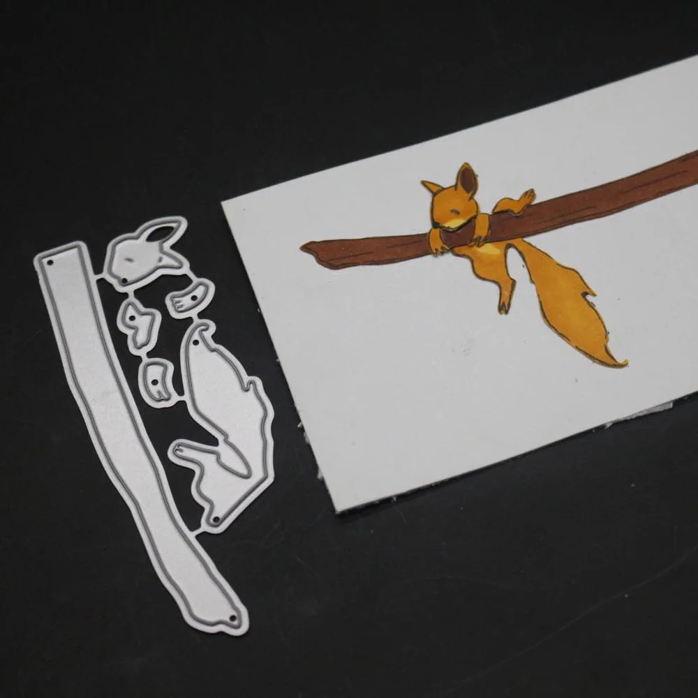 Животные белка металлические Вырубные штампы дерево ветки рамка трокелла
