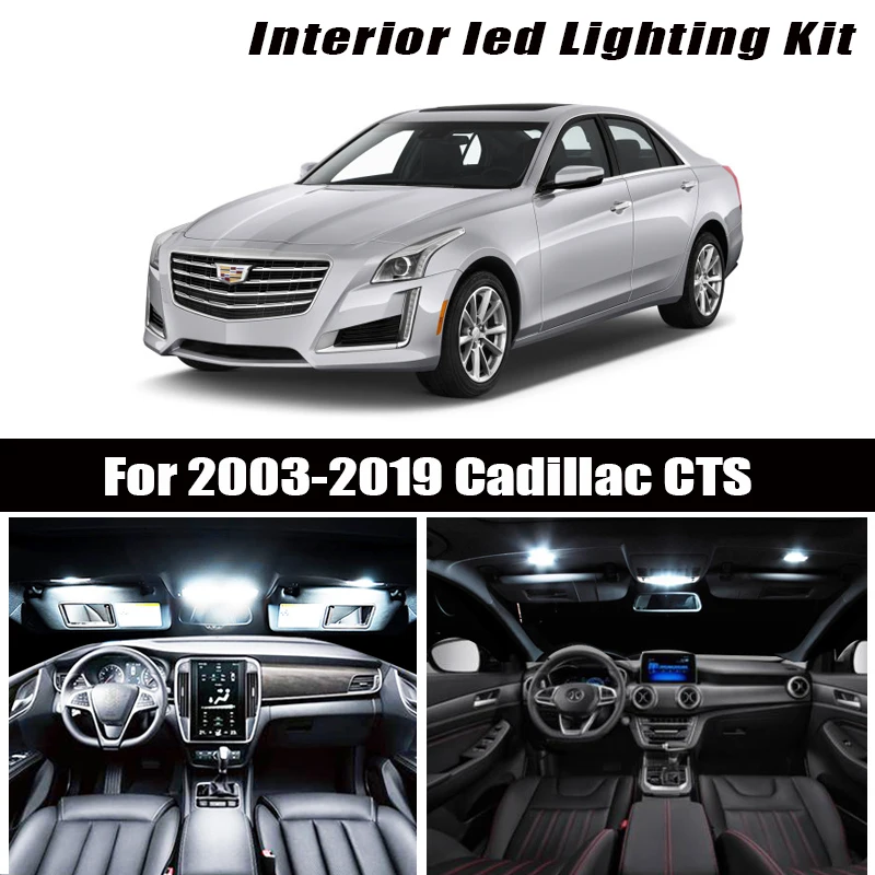 Для 2003 2019 Cadillac CTS белые автомобильные аксессуары Canbus без ошибок светодиодный