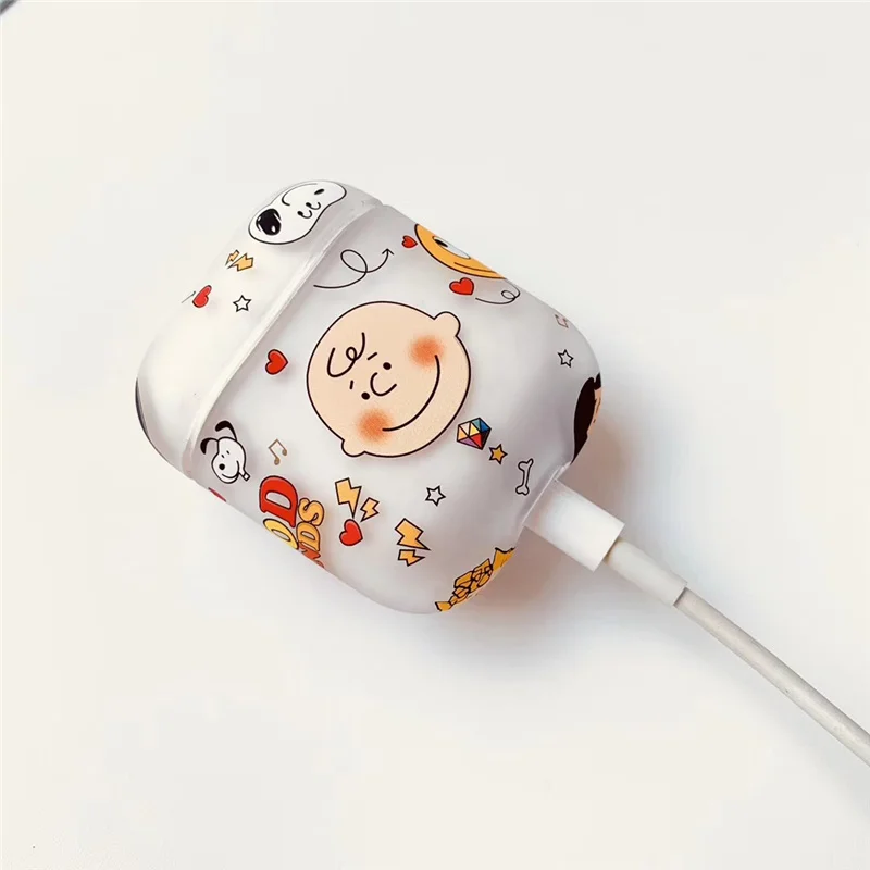 Чехол для наушников Peanuts Charlie коричневый Lucy с bluetooth для apple airpods, чехол с сердечком, пара беспроводных наушников для air pod, fundas, жесткий