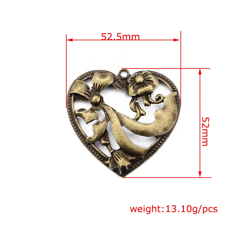 2 шт. античное бронзовое Сердце цветок руки вихревой круг круглый крест Слон Ремесло кулон для ожерелья ювелирных изделий