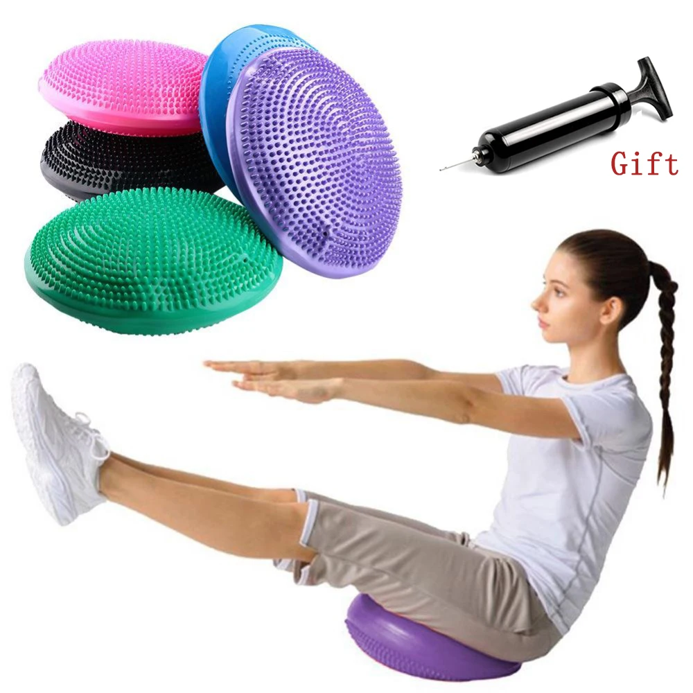

33cm Durable Inflatable Yoga Massage Ball Pad Universal Sports Gym Fitness Yoga Wobble Stability Balance Disc Cushion Yoga Ball