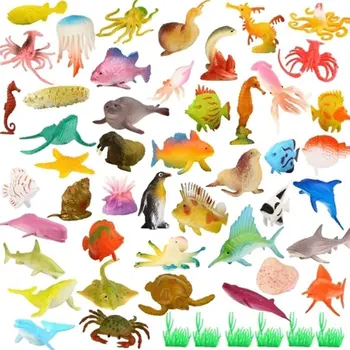 

Ocean Fish Model 52 Piece/Set Ocean Sea Animal Assorted Mini Vinyl Plastic Animal Toy Set Hot!