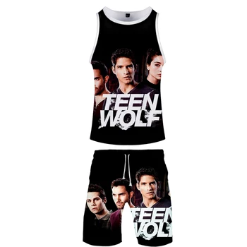 

2019 TEEN WOLF two piece set tank top and shorts Harajuku women TEEN WOLF tank top streetwear harajuku Sleeveless