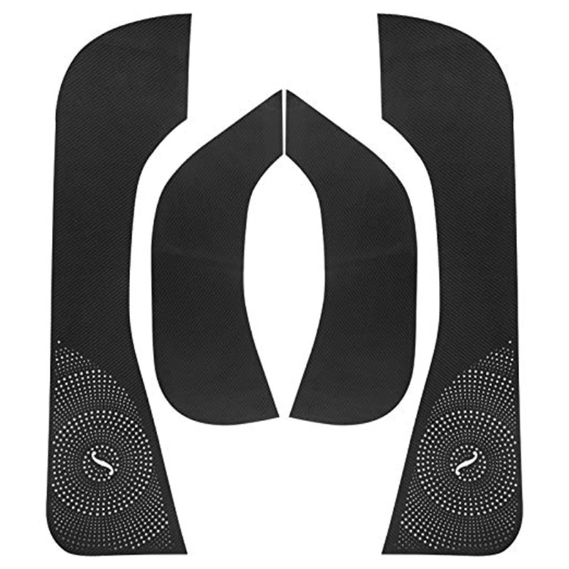 

For Tesla Model 3 Door Anti-Kick Mat Leather Carbon Fiber Protector(4 Pcs/Set)Car Interior Accessories